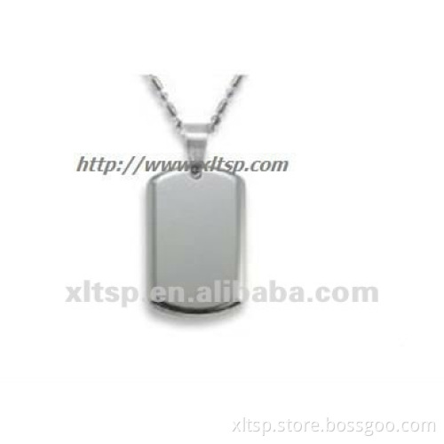 Silver Bag tag with stainless steel chain